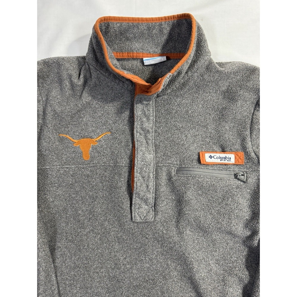 Texas Longhorns‎ Jacket Womens Size Small Gray NCAA College Columbia Quarter Zip